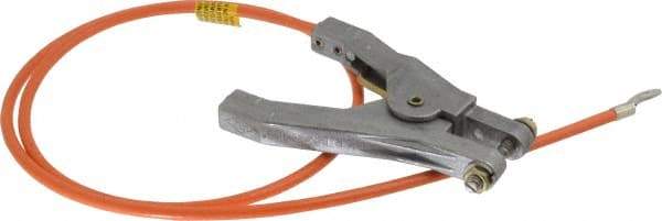 Hubbell Workplace - 19 AWG, 3 Ft., Hand Clamp, Terminal, Grounding Cable with Clamps - Orange - Caliber Tooling