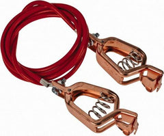 Hubbell Workplace - 19 AWG, 5 Ft., Alligator Clip, Grounding Cable with Clamps - Noninsulated, Includes 2 Alligator Clips, Federal Specification A-A-59466-010 - Caliber Tooling