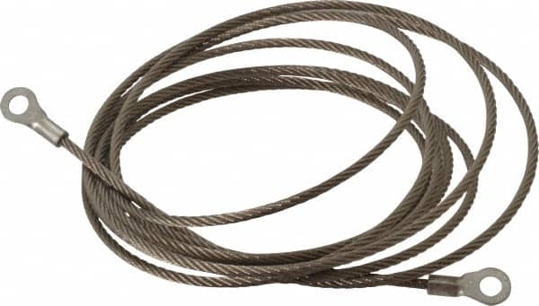 Hubbell Workplace - 19 AWG, 10 Ft., Terminal, Grounding Cable with Clamps - Noninsulated, Includes (2) 1/4 Inch Terminals - Caliber Tooling