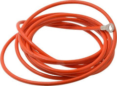 Hubbell Workplace - 19 AWG, 10 Ft., Terminal, Grounding Cable with Clamps - Orange, Includes (2) 1/4 Inch Terminals - Caliber Tooling