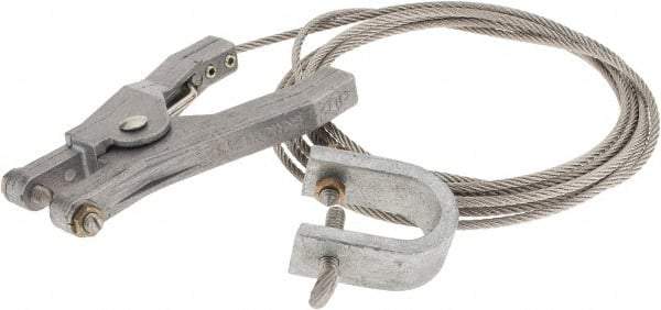 Hubbell Workplace - 19 AWG, 10 Ft., Alligator Clip, Hand Clamp, Grounding Cable with Clamps - Noninsulated, Federal Specification A-A-59466-010 - Caliber Tooling