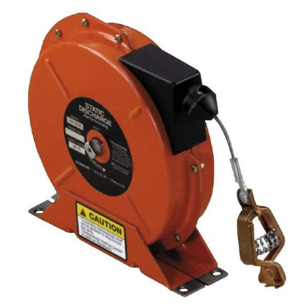 Hubbell Workplace - 1/8 Inch x 50 Ft. Stranded Cable Grounding Reel - Spring Driven Reel - Caliber Tooling