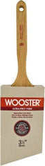 Wooster Brush - 3-1/2" Angled Nylon/Polyester Sash Brush - 3-3/8" Bristle Length, 7.44" Maple Fluted Handle - Caliber Tooling