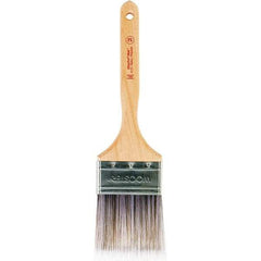 Wooster Brush - 3" Flat Nylon/Polyester Sash Brush - 3-3/16" Bristle Length, 7.88" Maple Fluted Handle - Caliber Tooling