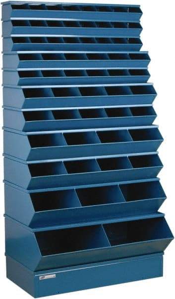 Stackbin - 11 Bin, Shelving Unit with Openings & Base - 37" Wide x 76" High - Caliber Tooling