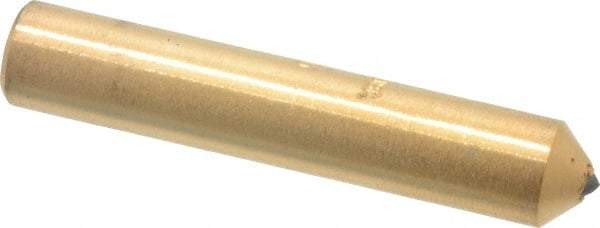 Norton - 1/4 Carat Single Point Diamond Dresser - 2" Long x 3/8" Shank Diam, Contains 3 Stones - Caliber Tooling