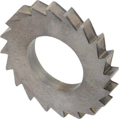 Made in USA - 1" Diam x 1/8" Blade Thickness x 1/2" Arbor Hole Diam, 20 Tooth Slitting and Slotting Saw - Arbor Connection, Solid Carbide, Concave Ground - Caliber Tooling