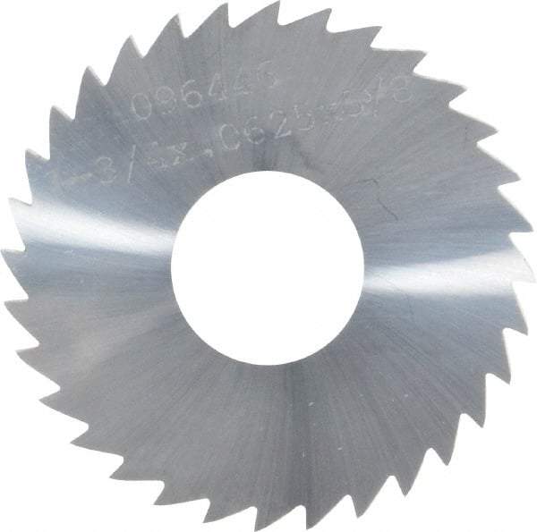 Made in USA - 1-3/4" Diam x 1/16" Blade Thickness x 5/8" Arbor Hole Diam, 32 Tooth Slitting and Slotting Saw - Arbor Connection, Solid Carbide, Concave Ground - Caliber Tooling