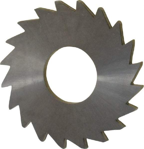 Made in USA - 1" Diam x 1/16" Blade Thickness x 3/8" Arbor Hole Diam, 20 Tooth Slitting and Slotting Saw - Arbor Connection, Right Hand, Uncoated, Solid Carbide, Concave Ground - Caliber Tooling