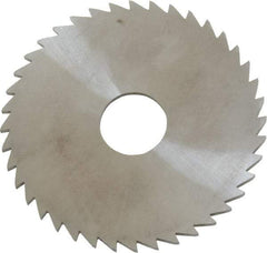 Made in USA - 2" Diam x 1/16" Blade Thickness x 1/2" Arbor Hole Diam, 40 Tooth Slitting and Slotting Saw - Arbor Connection, Right Hand, Uncoated, Solid Carbide, 5° Rake, Concave Ground - Caliber Tooling