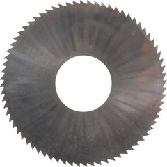 Made in USA - 3" Diam x 0.0312" Blade Thickness x 1" Arbor Hole Diam, 72 Tooth Slitting and Slotting Saw - Arbor Connection, Right Hand, Uncoated, Solid Carbide, 5° Rake, Concave Ground - Caliber Tooling