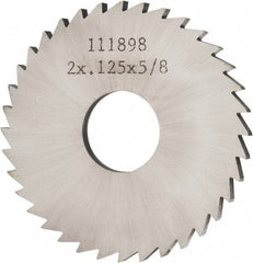 Made in USA - 2" Diam x 1/8" Blade Thickness x 5/8" Arbor Hole Diam, 36 Tooth Slitting and Slotting Saw - Arbor Connection, Solid Carbide, Concave Ground - Caliber Tooling