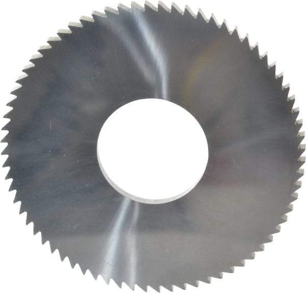 Made in USA - 2-3/4" Diam x 1/8" Blade Thickness x 1" Arbor Hole Diam, 72 Tooth Slitting and Slotting Saw - Arbor Connection, Solid Carbide, Concave Ground - Caliber Tooling