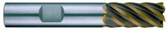 RobbJack - 1/2", 6 Flute, Single End, Solid Carbide, 0.0060 - 0.0090" Corner Radius End Mill - 3" OAL, 40° Helix, Right Hand Flute, 1" LOC, Right Hand Cut - Caliber Tooling