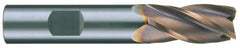 RobbJack - 1/2" Diam 3 Flute Solid Carbide 0.006 to 0.009" Chamfer Width Corner Chamfer End Mill - Caliber Tooling