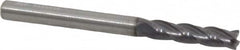 RobbJack - 1/8", 4 Flute, Single End, Solid Carbide, Corner Chamfer End Mill - 1-1/2" OAL, 30° Helix, Right Hand Flute, 1/2" LOC, Right Hand Cut - Caliber Tooling