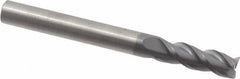 RobbJack - 1/4", 3 Flute, Single End, Solid Carbide, Corner Chamfer End Mill - 2-1/2" OAL, 40° Helix, Right Hand Flute, 3/4" LOC, Right Hand Cut - Caliber Tooling