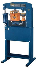 Metalpro - 3-3/4" Throat Depth, 40 Ton Punch Pressure, Ironworker - 3/4 hp, 1 Phase, 110 Volts, 30" Wide x 55-1/4" High x 24" Deep - Caliber Tooling