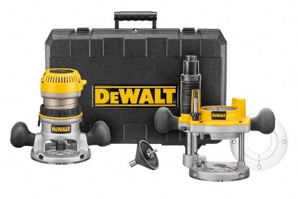 DeWALT - 2.25 hp, 8,000 to 24,000 RPM, Fixed Plunge Combination Router Kit - 12 Amps, 1/4 and 1/2 Inch Collet - Caliber Tooling