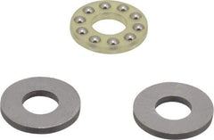 Boston Gear - 1/4" Inside x 9/16" Outside Diam, 7/32" Thick, Alloy Steel Ball Thrust Bearing - Caliber Tooling