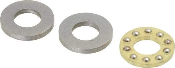 Boston Gear - 5/16" Inside x 5/8" Outside Diam, 1/4" Thick, Alloy Steel Ball Thrust Bearing - Caliber Tooling