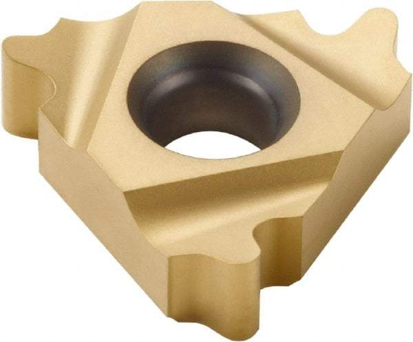 Seco - 16NR Internal Right Hand 6 Round Laydown Threading Insert - Grade CP500, TiAlN/TiN Coated Carbide, 9.53mm Inscribed Circle - Caliber Tooling