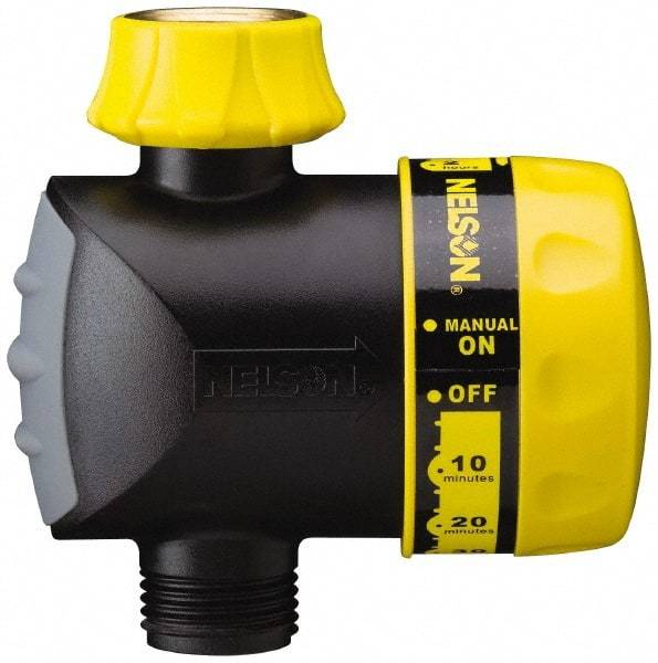 Nelson - Manual Lawn Sprinkler Timer - 2 Watering Modes, 1 Outlet, 3/4-18 National Hose Thread - Caliber Tooling