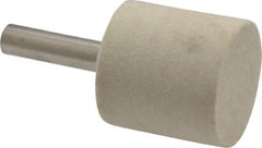 Value Collection - 1" Diam, 1/4" Shank Diam, Cylinder Shaped Mounted Bob - Hard Density, 1" Head Length, Wool Felt - Caliber Tooling