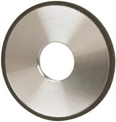 Made in USA - 4" Diam x 1-1/4" Hole x 1/4" Thick, N Hardness, 100 Grit Surface Grinding Wheel - Diamond, Type 1A1, Fine Grade - Caliber Tooling