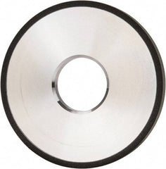 Made in USA - 4" Diam x 1-1/4" Hole x 3/8" Thick, N Hardness, 100 Grit Surface Grinding Wheel - Diamond, Type 1A1, Fine Grade - Caliber Tooling