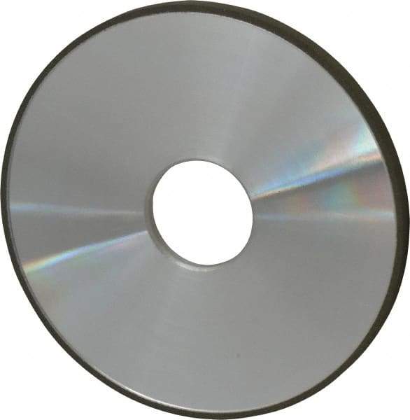 Made in USA - 5" Diam x 1-1/4" Hole x 1/4" Thick, N Hardness, 100 Grit Surface Grinding Wheel - Diamond, Type 1A1, Fine Grade - Caliber Tooling