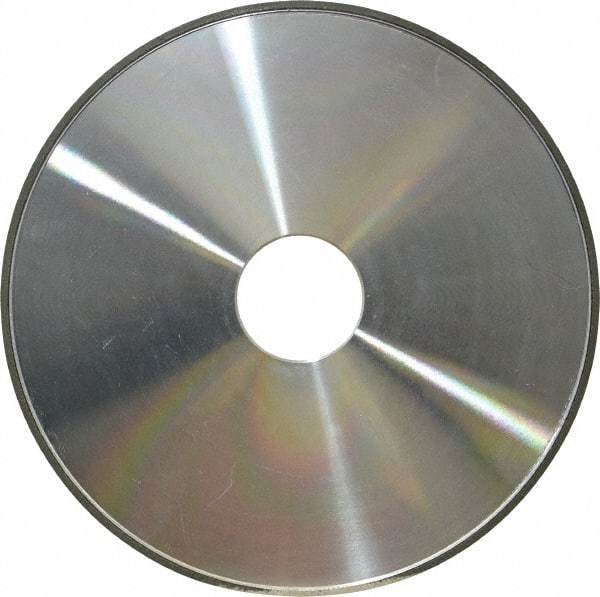 Made in USA - 6" Diam x 1-1/4" Hole x 1/8" Thick, N Hardness, 100 Grit Surface Grinding Wheel - Diamond, Type 1A1, Fine Grade - Caliber Tooling