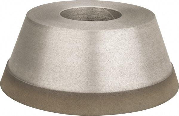 Made in USA - 3-3/4" Diam, 1-1/4" Hole Size, 1-1/2" Overall Thickness, 220 Grit, Type 11 Tool & Cutter Grinding Wheel - Very Fine Grade, Diamond - Caliber Tooling