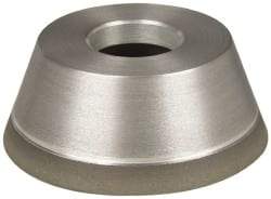 Made in USA - 3-3/4" Diam, 1-1/4" Hole Size, 1-1/2" Overall Thickness, 100 Grit, Type 11 Tool & Cutter Grinding Wheel - Fine Grade, Diamond - Caliber Tooling