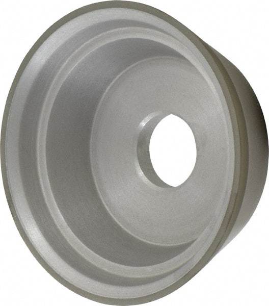 Made in USA - 5" Diam, 1-1/4" Hole Size, 1-3/4" Overall Thickness, 220 Grit, Type 11 Tool & Cutter Grinding Wheel - Very Fine Grade, Diamond - Caliber Tooling