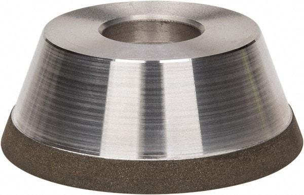 Made in USA - 3-3/4" Diam, 1-1/4" Hole Size, 1-1/2" Overall Thickness, 100 Grit, Type 11 Tool & Cutter Grinding Wheel - Fine Grade, Diamond - Caliber Tooling