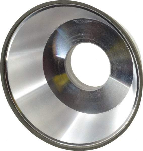 Made in USA - 3-3/4" Diam, 1-1/4" Hole Size, 1-1/2" Overall Thickness, 220 Grit, Type 11 Tool & Cutter Grinding Wheel - Very Fine Grade, Diamond - Caliber Tooling