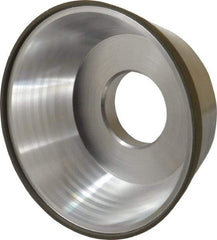 Made in USA - 3-3/4" Diam, 1-1/4" Hole Size, 1-1/2" Overall Thickness, 150 Grit, Type 11 Tool & Cutter Grinding Wheel - Very Fine Grade, CBN - Caliber Tooling