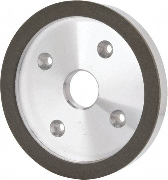 Made in USA - 6" Diam, 1-1/4" Hole Size, 3/4" Overall Thickness, 220 Grit, Type 6 Tool & Cutter Grinding Wheel - Very Fine Grade, Diamond - Caliber Tooling