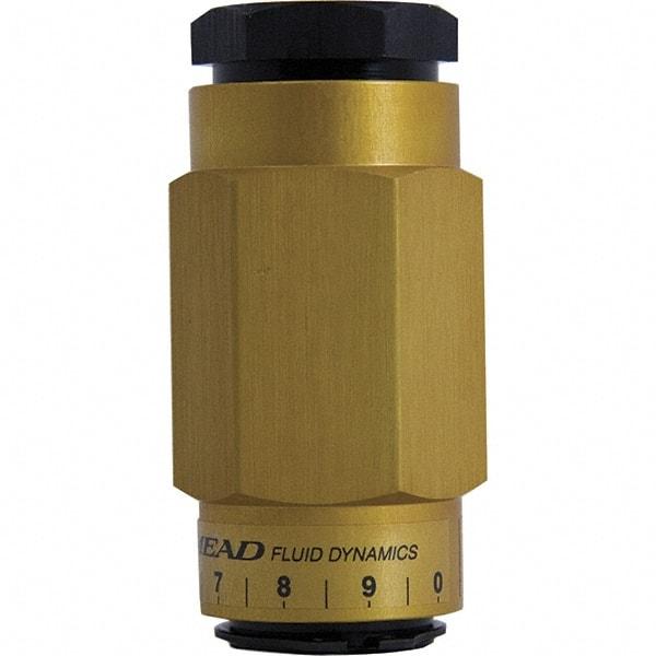 Mead - 3/8" NPTF Threaded Flow Control Valve - 0 to 250 psi & Aluminum Material - Caliber Tooling