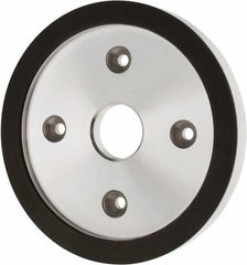 Made in USA - 6" Diam, 1-1/4" Hole Size, 3/4" Overall Thickness, 220 Grit, Type 6 Tool & Cutter Grinding Wheel - Very Fine Grade, Diamond - Caliber Tooling