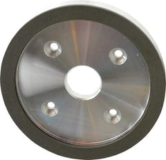 Made in USA - 6" Diam, 1-1/4" Hole Size, 3/4" Overall Thickness, 150 Grit, Type 6 Tool & Cutter Grinding Wheel - Very Fine Grade, Diamond - Caliber Tooling