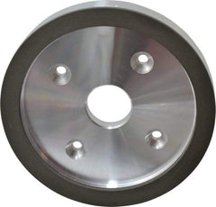 Made in USA - 6" Diam, 1-1/4" Hole Size, 3/4" Overall Thickness, 220 Grit, Type 6 Tool & Cutter Grinding Wheel - Very Fine Grade, Diamond - Caliber Tooling