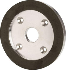 Made in USA - 6" Diam, 1-1/4" Hole Size, 3/4" Overall Thickness, 220 Grit, Type 6 Tool & Cutter Grinding Wheel - Very Fine Grade, Diamond - Caliber Tooling