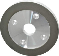 Made in USA - 6" Diam, 1-1/4" Hole Size, 3/4" Overall Thickness, 220 Grit, Type 6 Tool & Cutter Grinding Wheel - Very Fine Grade, Diamond - Caliber Tooling