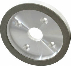 Made in USA - 6" Diam, 1-1/4" Hole Size, 3/4" Overall Thickness, 100 Grit, Type 6 Tool & Cutter Grinding Wheel - Fine Grade, Diamond - Caliber Tooling