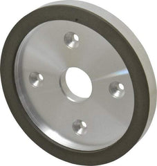 Made in USA - 6" Diam, 1-1/4" Hole Size, 3/4" Overall Thickness, 220 Grit, Type 6 Tool & Cutter Grinding Wheel - Very Fine Grade, Diamond - Caliber Tooling