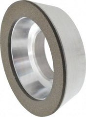 Made in USA - 3" Diam, 1-1/4" Hole Size, 7/8" Overall Thickness, 100 Grit, Type 11 Tool & Cutter Grinding Wheel - Fine Grade, Diamond - Caliber Tooling