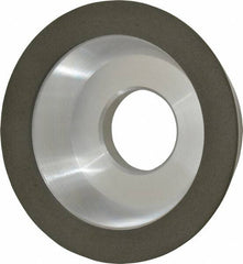 Made in USA - 4" Diam, 1-1/4" Hole Size, 1-1/4" Overall Thickness, 150 Grit, Type 11 Tool & Cutter Grinding Wheel - Very Fine Grade, Diamond - Caliber Tooling