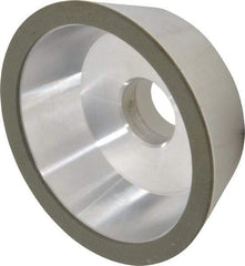 Made in USA - 5" Diam, 1-1/4" Hole Size, 1-3/4" Overall Thickness, 150 Grit, Type 11 Tool & Cutter Grinding Wheel - Very Fine Grade, Diamond - Caliber Tooling